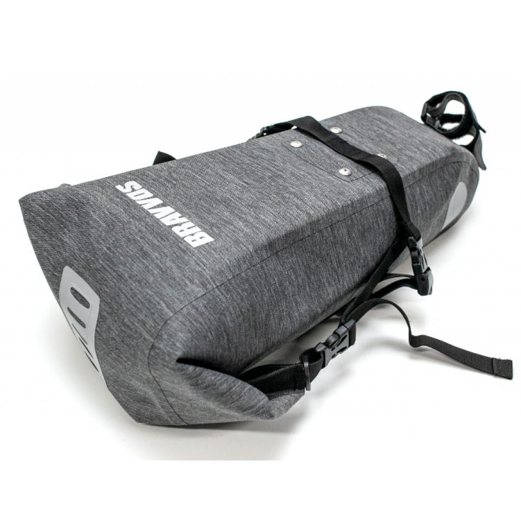 Сумка підсідельна Bravvos "байкпакинг" 62x14x14 см A2-402 Grey (BIB-027) - изображение 2