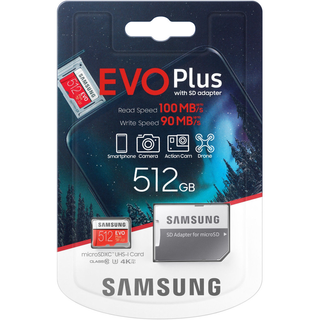 Карта пам'яті Samsung 512GB microSD class 10 UHS-I U3 Evo Plus V2 (MB-MC512HA/RU) - зображення 6