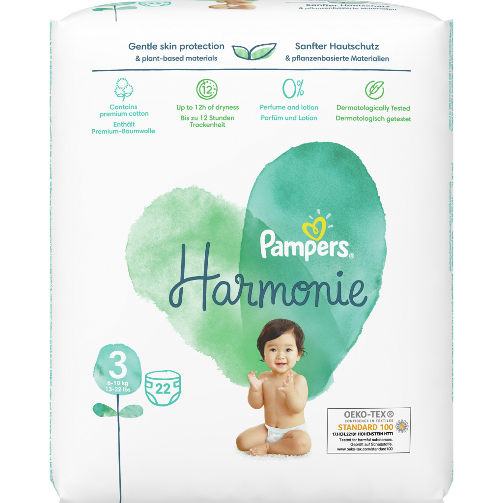 Підгузки Pampers Harmonie Розмір 3 (6-10 кг) 22 шт (8006540156230) - зображення 2