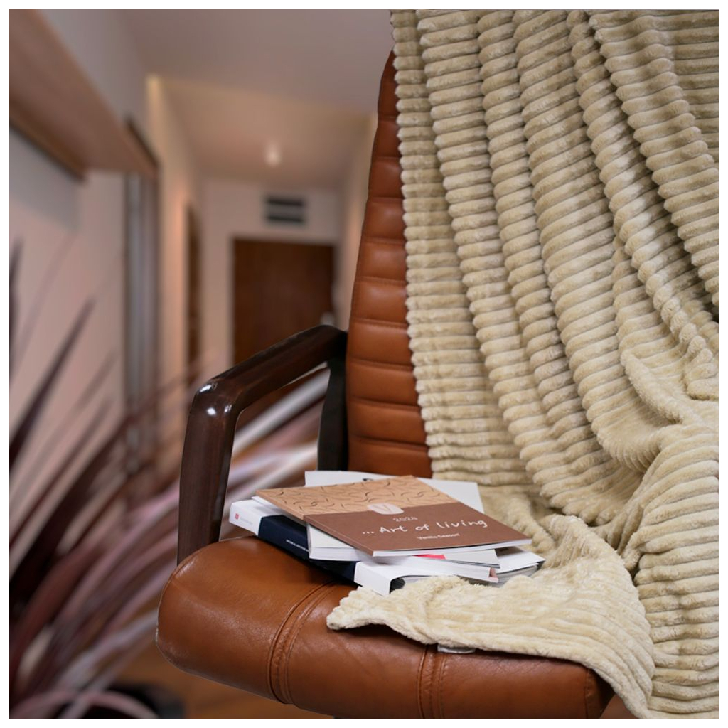 Плед Bergamo Line пісчано-бежевий 130 х 180 см (70030305-17) - зображення 4