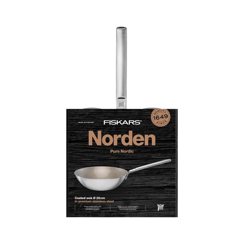 Сковорода Fiskars Вок Norden 28cm з мінеральним покриттям (1067636) - зображення 6