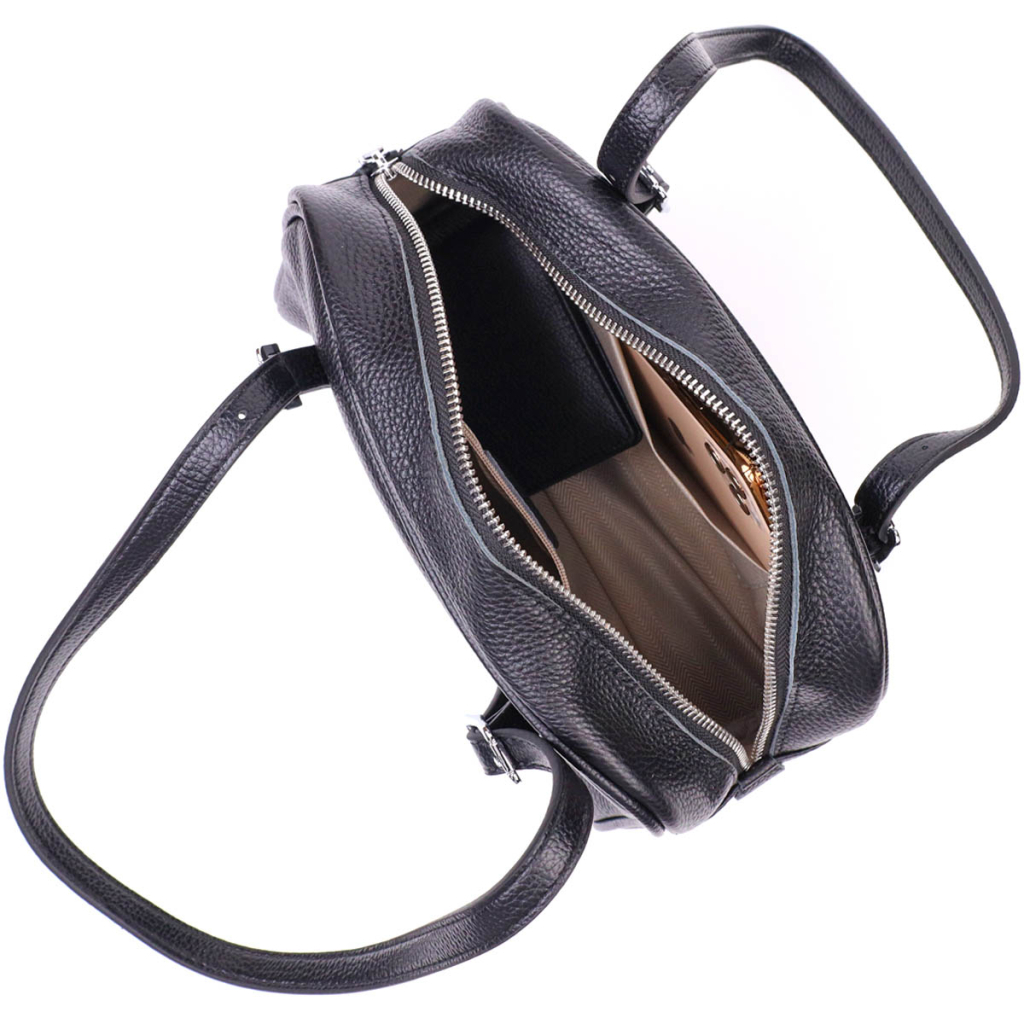 Сумка Vintage Зі знімними ручками з натуральної шкіри Чорна (22078) - зображення 7