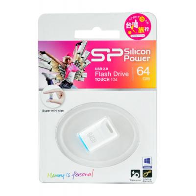 USB флеш накопичувач Silicon Power 64GB Touch T06 White USB 2.0 (SP064GBUF2T06V1W) - зображення 4