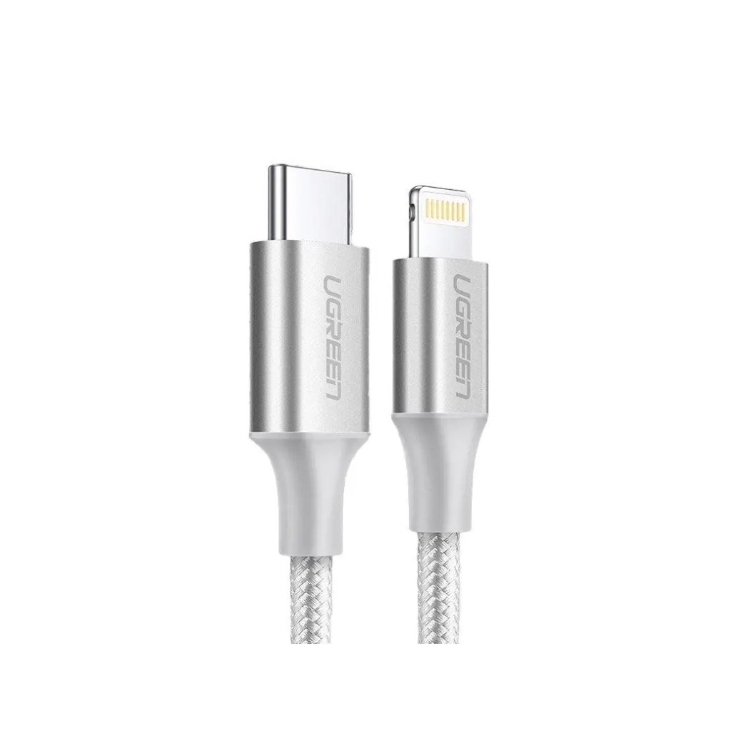 Дата кабель USB-C to Lightning 1.0m US304 MFI White Ugreen (US304/70523) - зображення 2