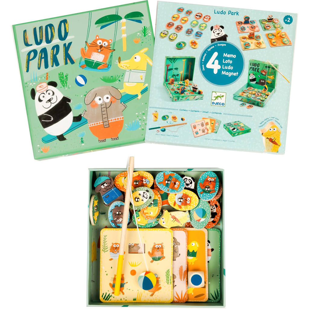 Настільна гра Djeco Набір ігор 4 в 1 Лудопарк (DJ01698) - зображення 4