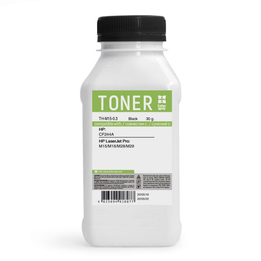 Тонер ColorWay HP LJ M15/M28 30г Black, для CF244A (TH-M15-0.3) - зображення 1