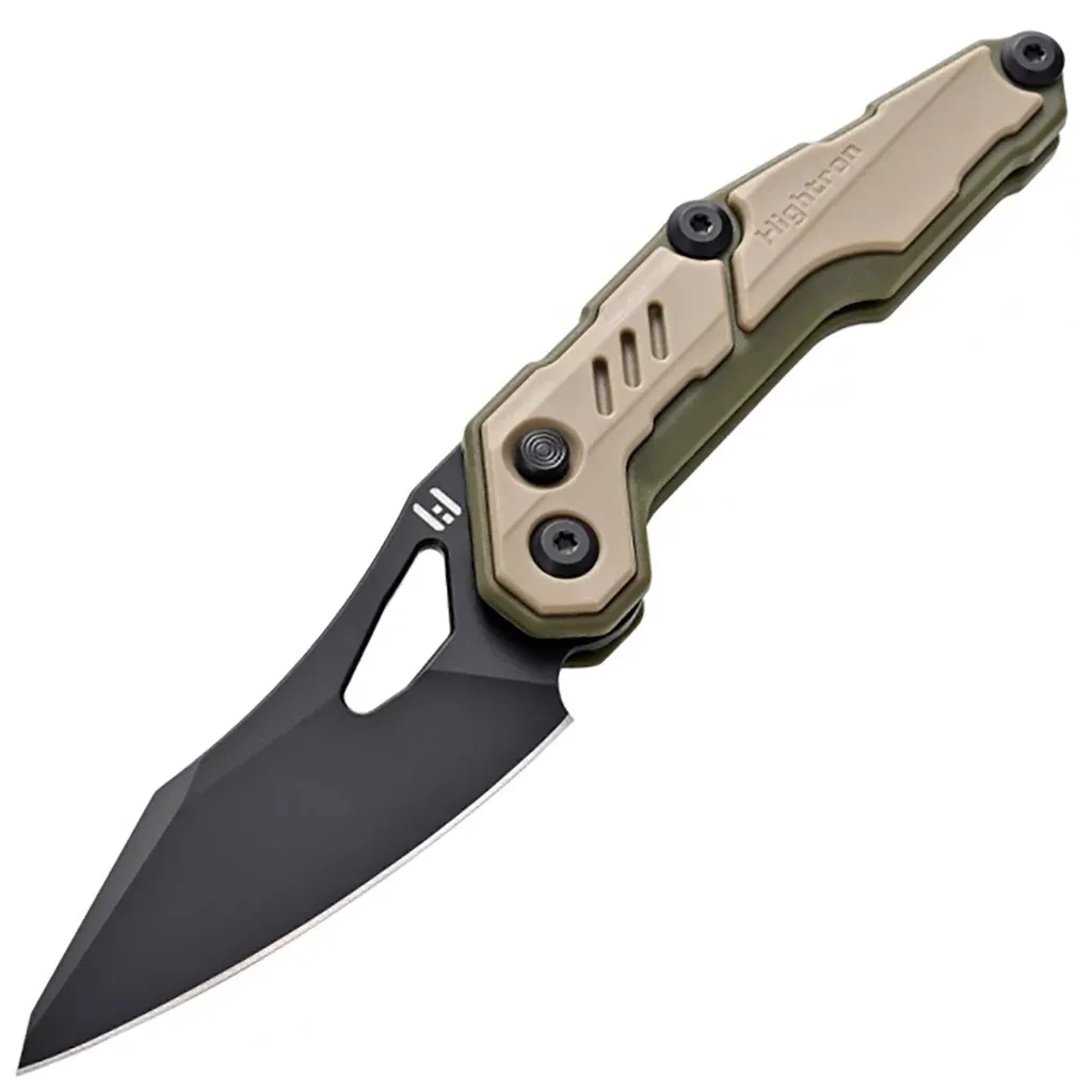 Ніж Hightron Spectron, M390, GFN, хакі, чорний клинок (HK04KHK) - зображення 2