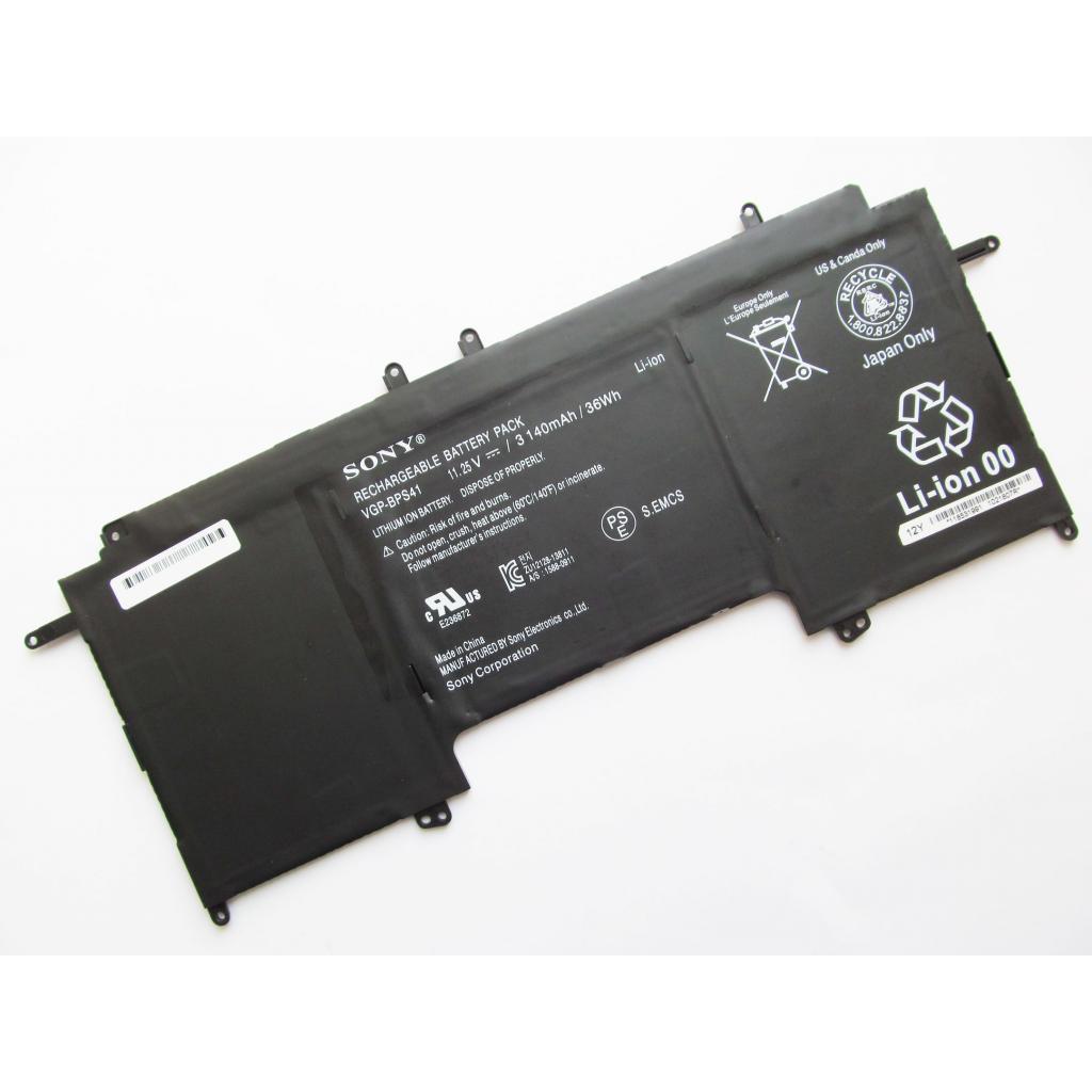 Акумулятор до ноутбука Sony VGP-BPS41, 3140mAh (36Wh), 3cell, 11.25V, Li-ion (A47490) - зображення 1