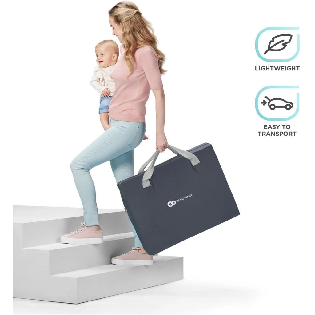 Ліжечко Kinderkraft манеж 2 в 1 Movi Pink (5902533918430) - зображення 4