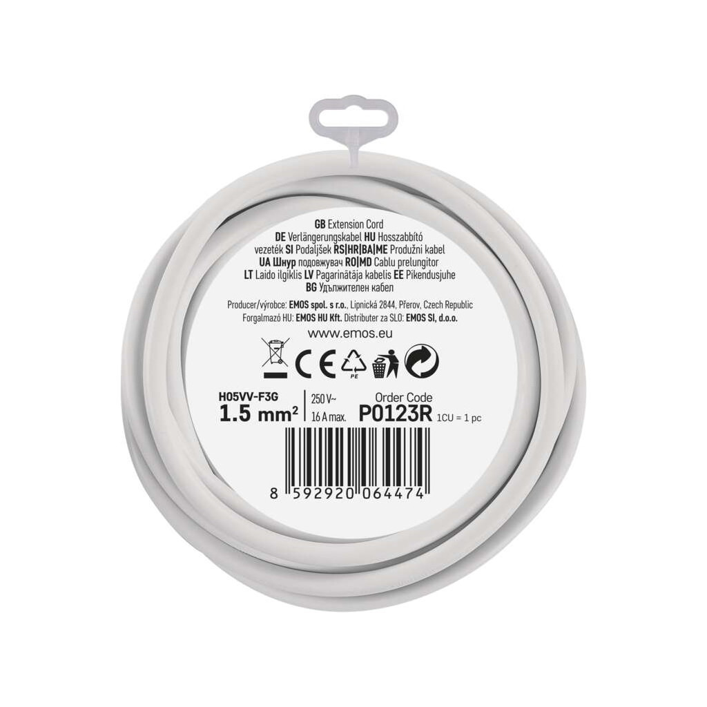 Мережевий подовжувач EMOS P0123R - зображення 4