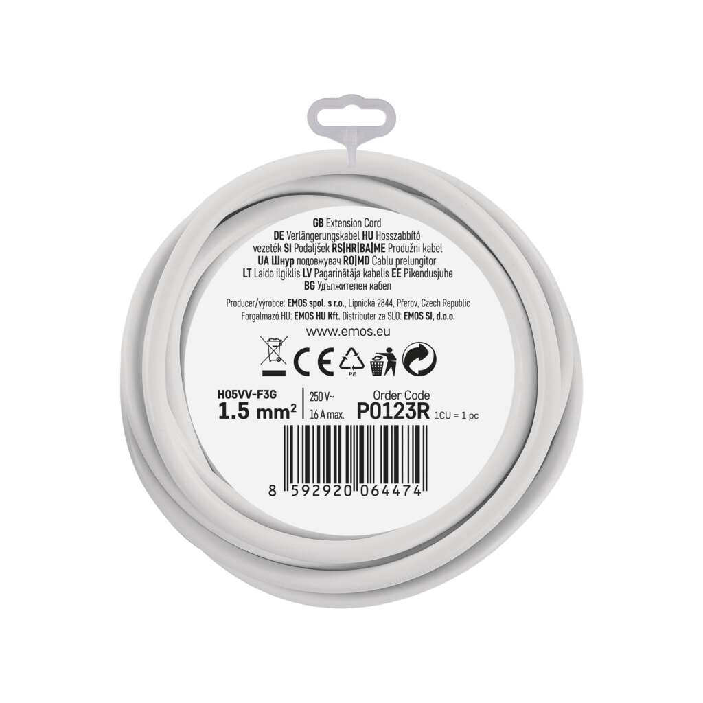 Мережевий подовжувач EMOS P0123R - зображення 4