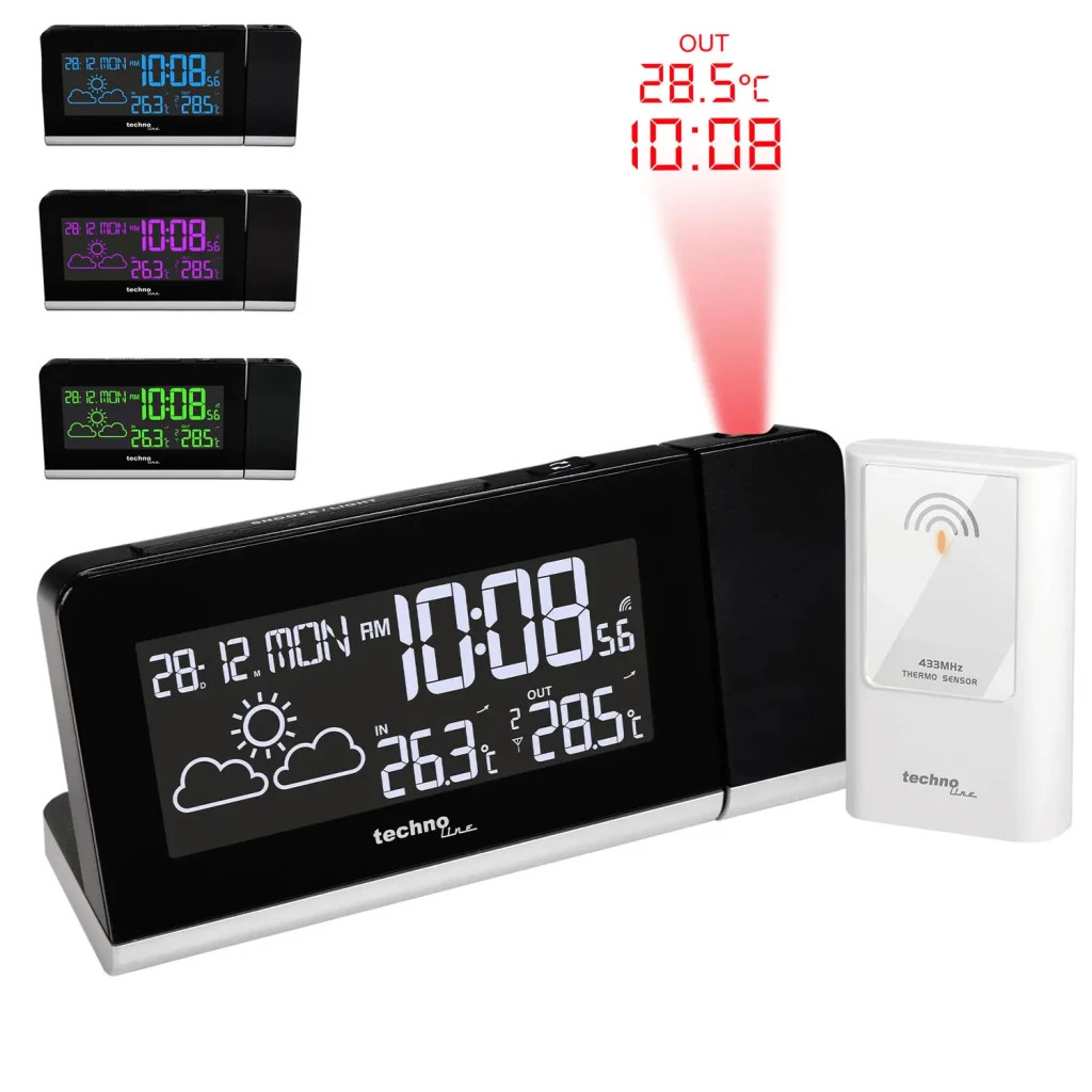 Настільний годинник Technoline WT539 проекційний Black (DAS301813) - зображення 1