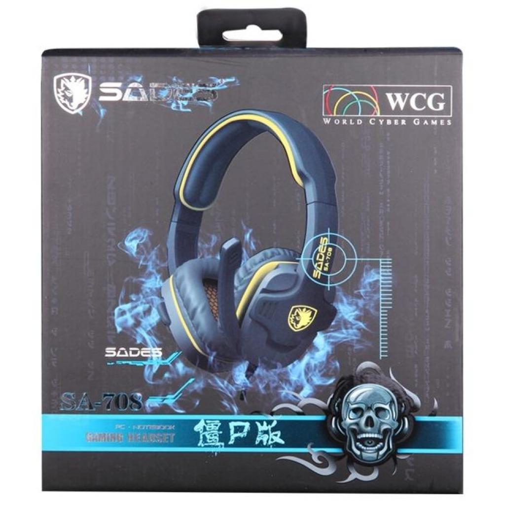 Навушники Sades Gpower Grey/Yellow (SA708-G-Y) - зображення 4