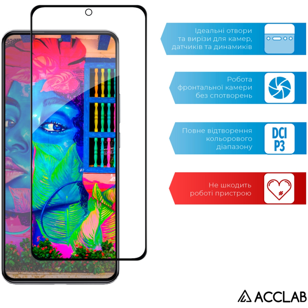 Скло захисне ACCLAB Full Glue Xiaomi 12T/12T Pro Black (1283126546402) - зображення 5