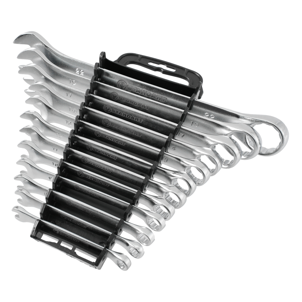 Ключ Стандарт комбінований 6-22 мм 12 шт на холдері (NKK12ST) - зображення 3