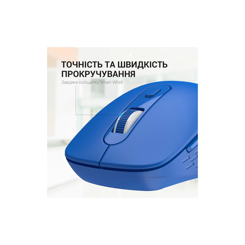 Мишка OfficePro M230C Silent Click Wireless/Bluetooth Blue - зображення 9