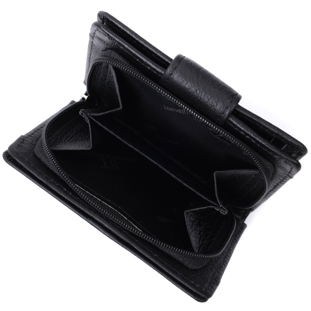 Гаманець ST Leather З монетницею та блоком для пропусків з натуральної шкіри Чорний (22713) - изображение 10