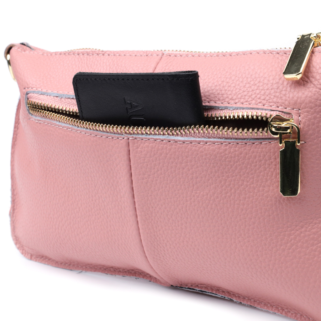 Сумка Vintage Жіноча з двома ременями з натуральної шкіри Рожева (22644) - зображення 7