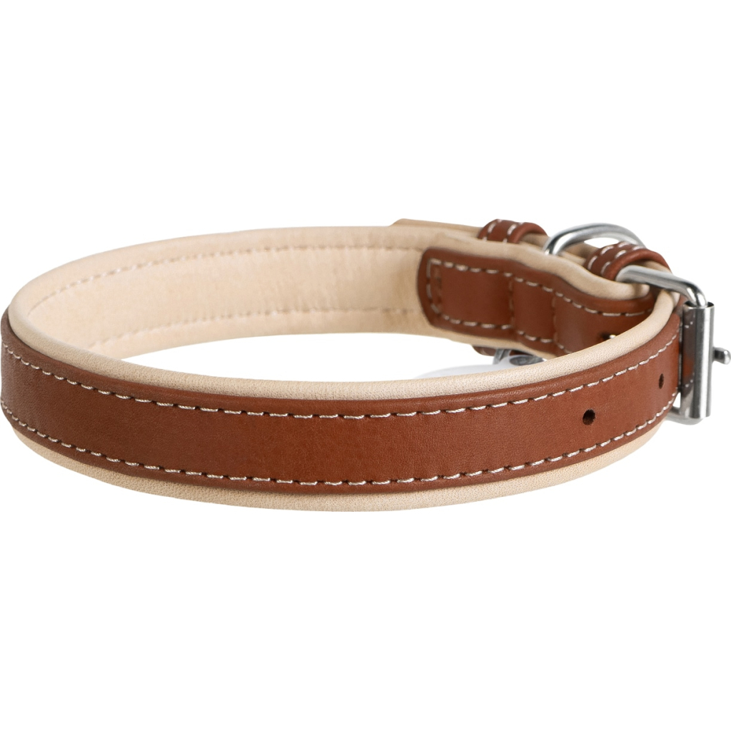 Нашийник для тварин WAUDOG Soft з QR паспортом L Ш 35 мм Д 57-71 см коричневий (7217) - зображення 2