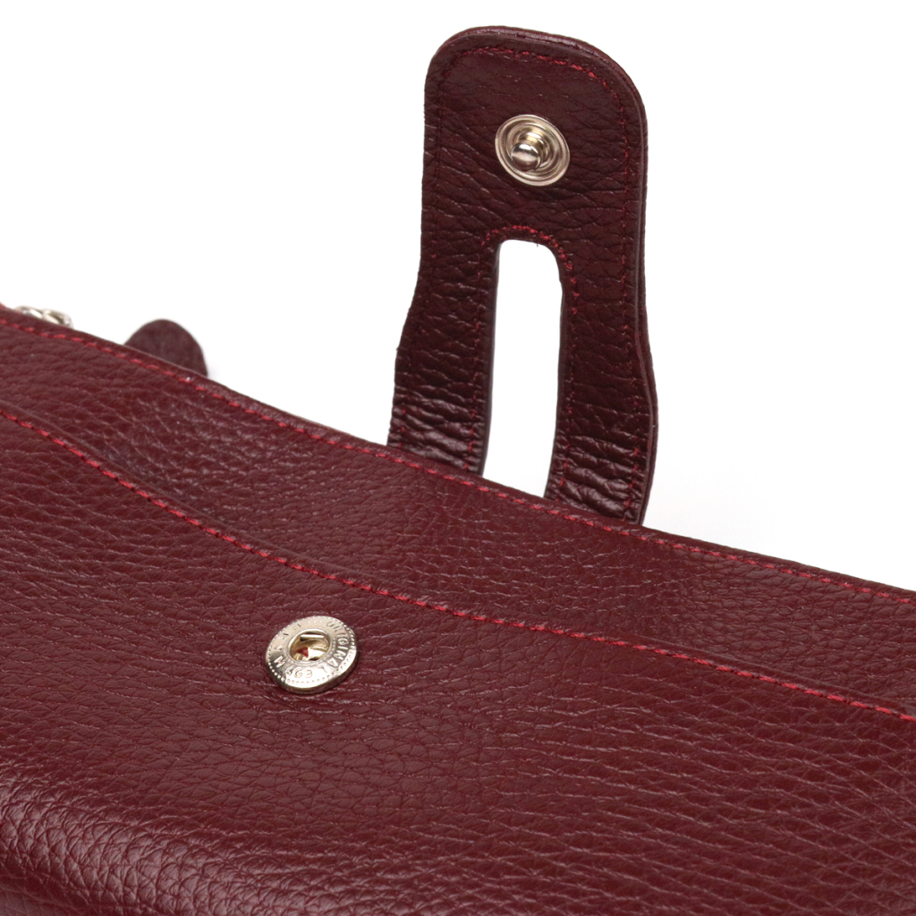 Гаманець Canpellini З натуральної шкіри Бордовий (21636) - зображення 5