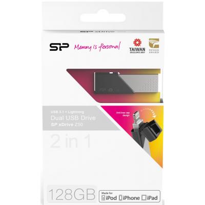 USB флеш накопичувач Silicon Power 128GB Z50 Silver USB 3.0/Lightning (SP128GBLU3Z50V1S) - зображення 8