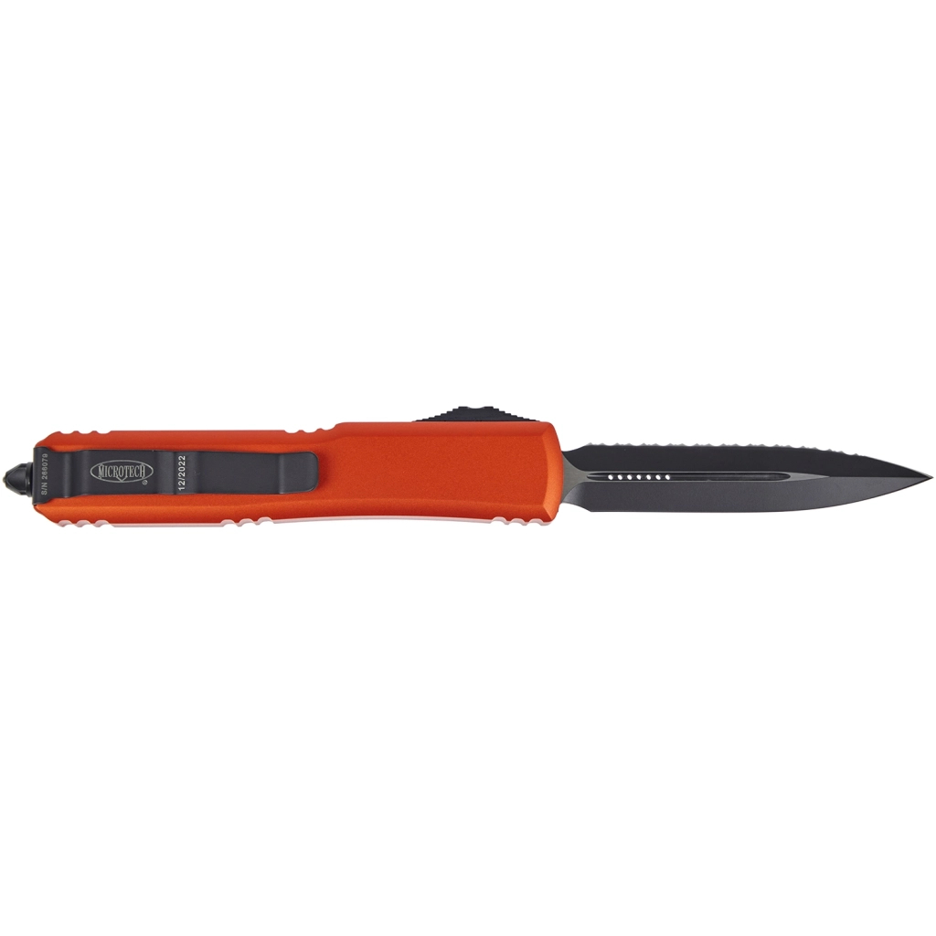 Ніж Microtech Ultratech Double Edge Black Blade FS Serrator Orange (122-3OR) - зображення 2