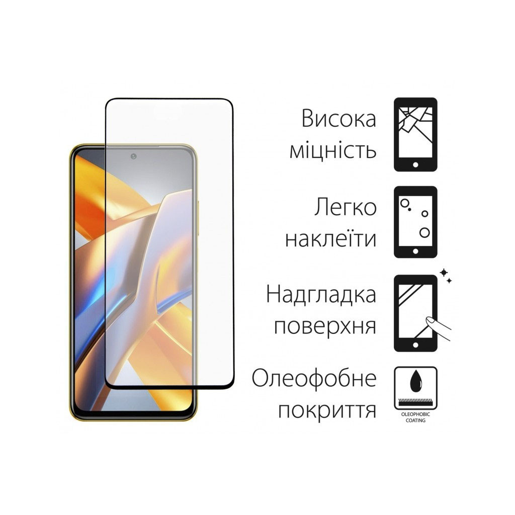 Скло захисне Dengos Full Glue Poco M5s (black) (TGFG-301) - зображення 2