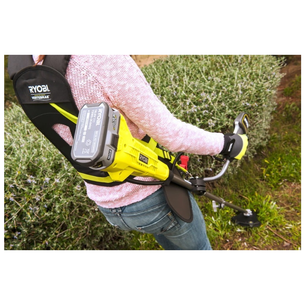 Тример садовий Ryobi ONE+ RBC18X20B4F, акумуляторний, 18В, АКБ 1х4Ач, диск/ліска. (5133003713) - зображення 5
