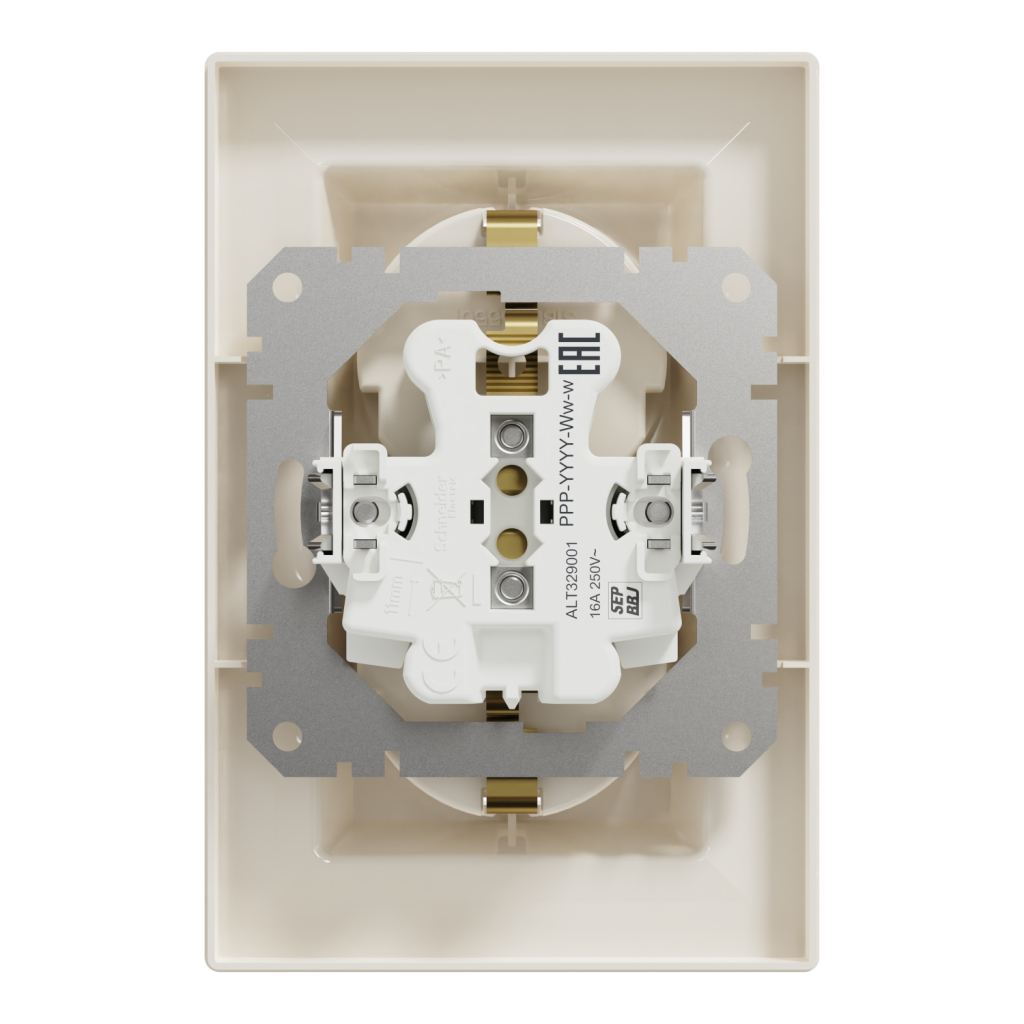 Розетка Schneider Electric ASFORA із заземленням подвійна крем 16А (EPH9900123) - изображение 8