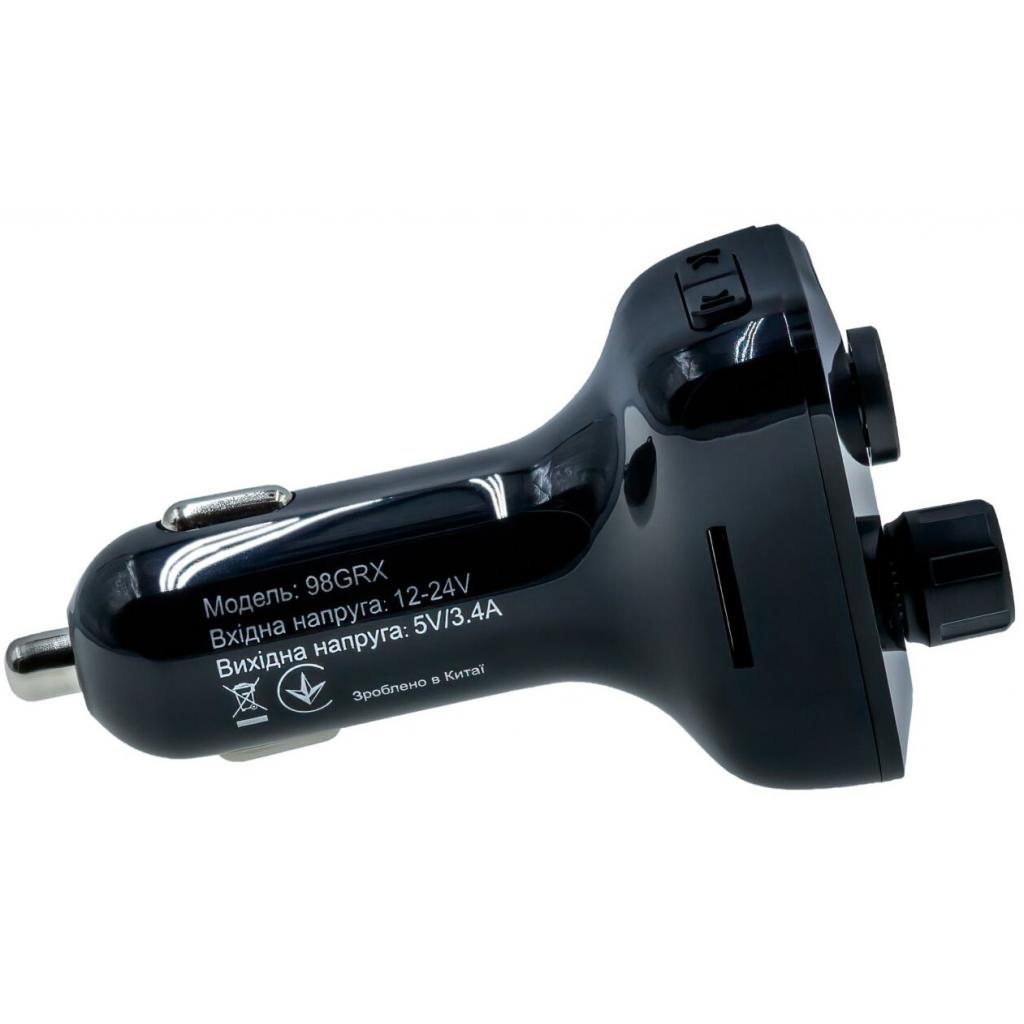 FM модулятор Grand-X 98GRX MegaBass, Bluetooth V5.0 MicroSD, 2USB , MegaBass, han (98GRX) - зображення 7