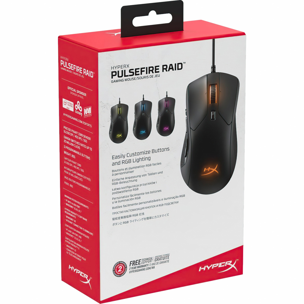 Мишка HyperX Pulsefire Raid USB Black (4P5Q3AA) - зображення 5