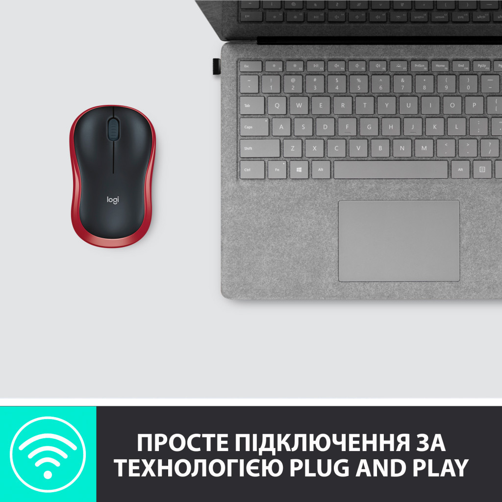 Мишка Logitech M185 red (910-002240) - зображення 8