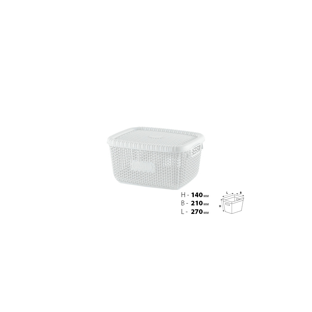 Кошик для зберігання Violet House 1009 Віолетта White 5 л (1009 Віолетта WHITE з/кр. 5 л) - зображення 2