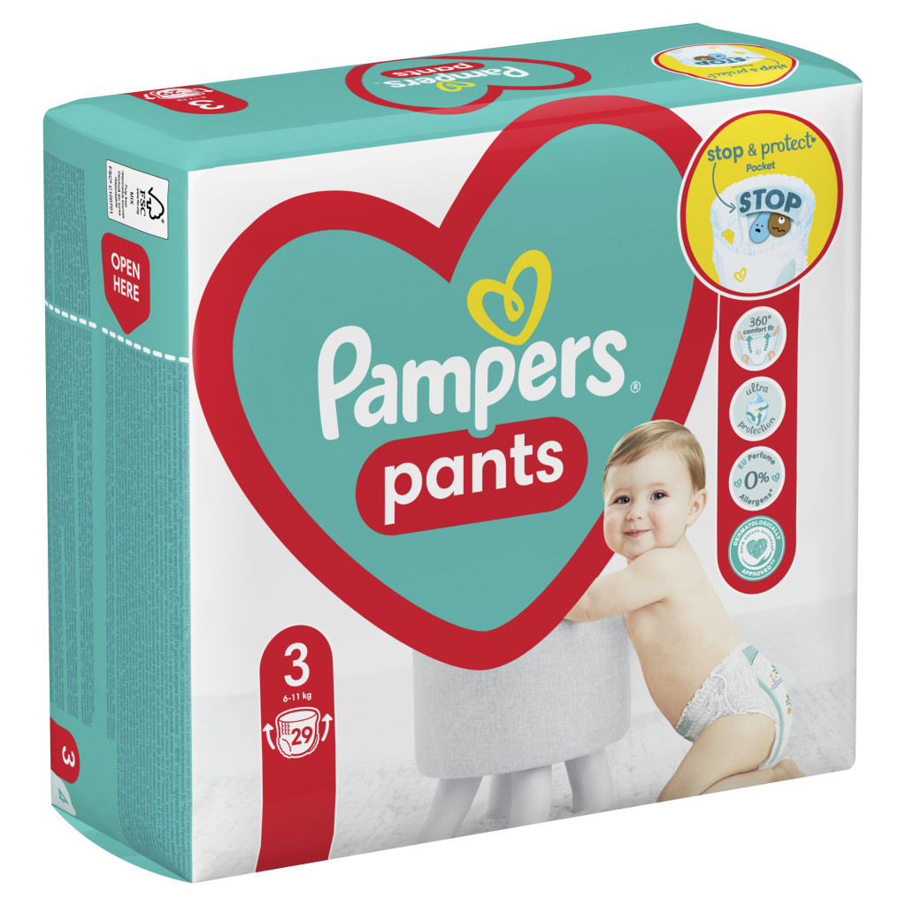 Підгузки Pampers трусики Pampers Pants Розмір 3 (6-11кг) 29 шт (8006540067710) - зображення 3