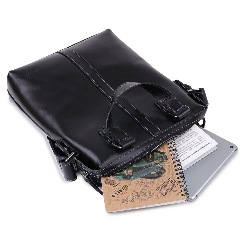 Сумка Shvigel Шкіряна Чорна (11287) - зображення 7