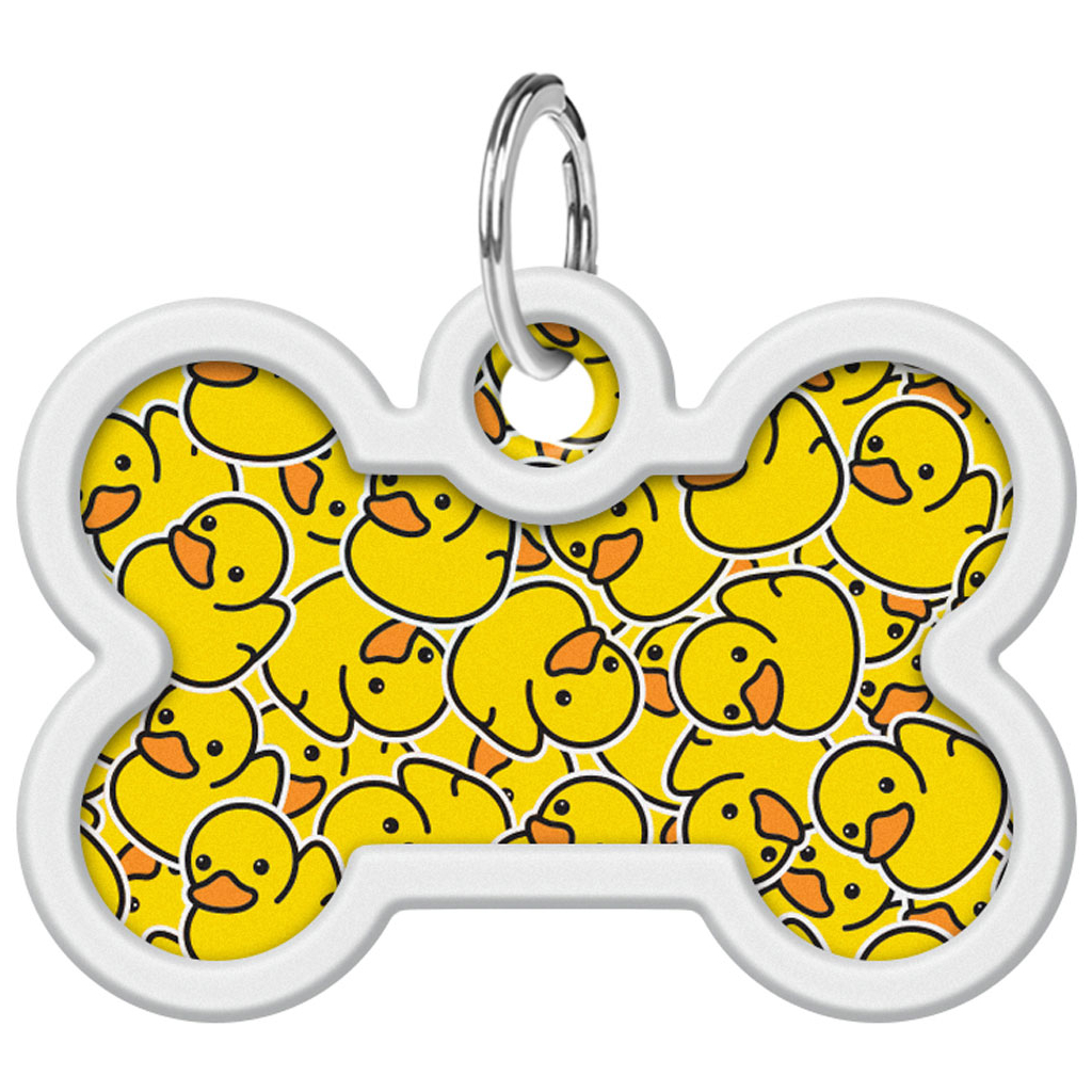 Адресник для тварин WAUDOG Smart ID з QR паспортом "Качечки", кістка 40х28 мм (0640-0204) - изображение 2