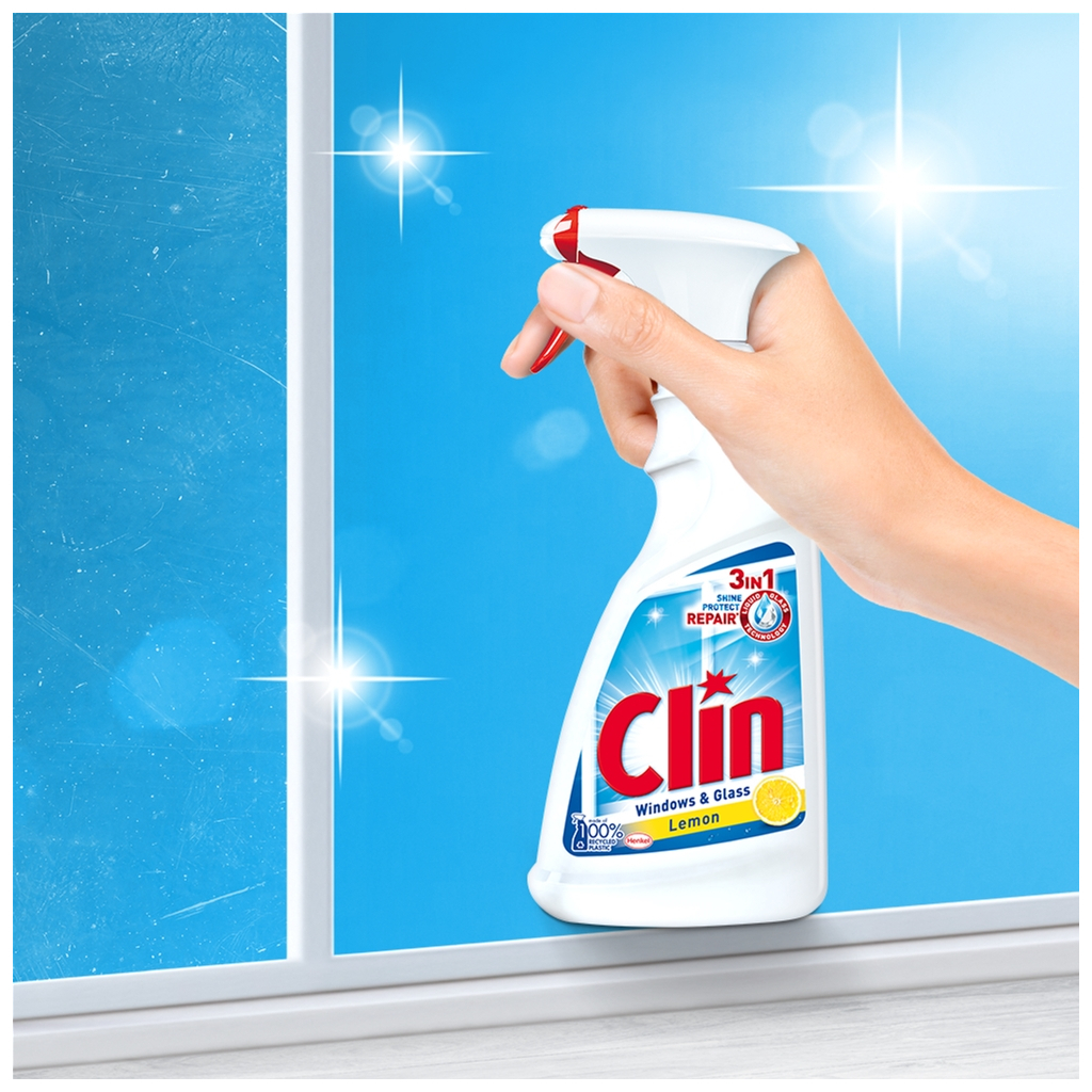 Засіб для миття скла Clin Блакитний 500 мл (9000100865760) - изображение 6