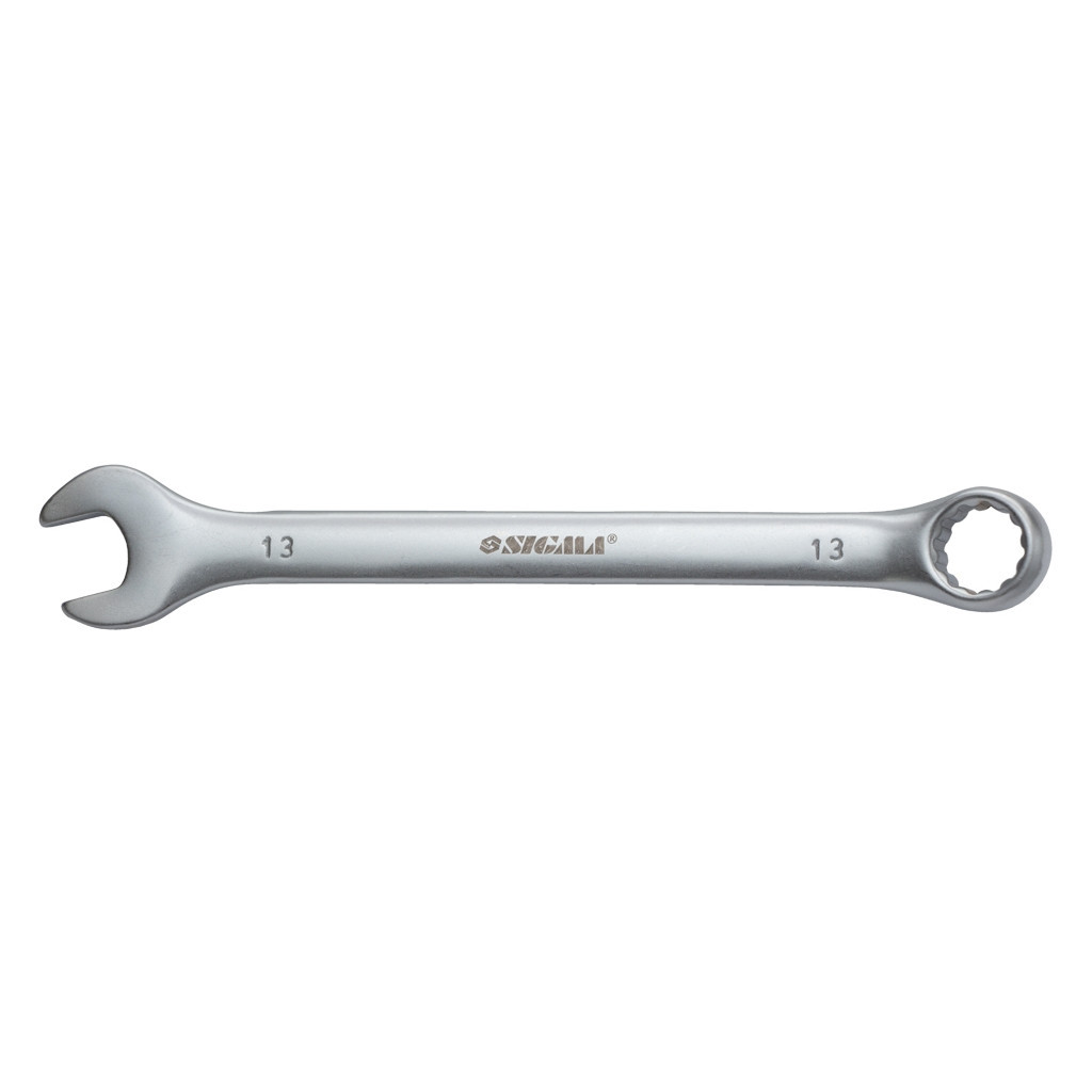 Ключ Sigma ріжково-накидний 13мм CrV satine з підвісом (6021581) - зображення 1
