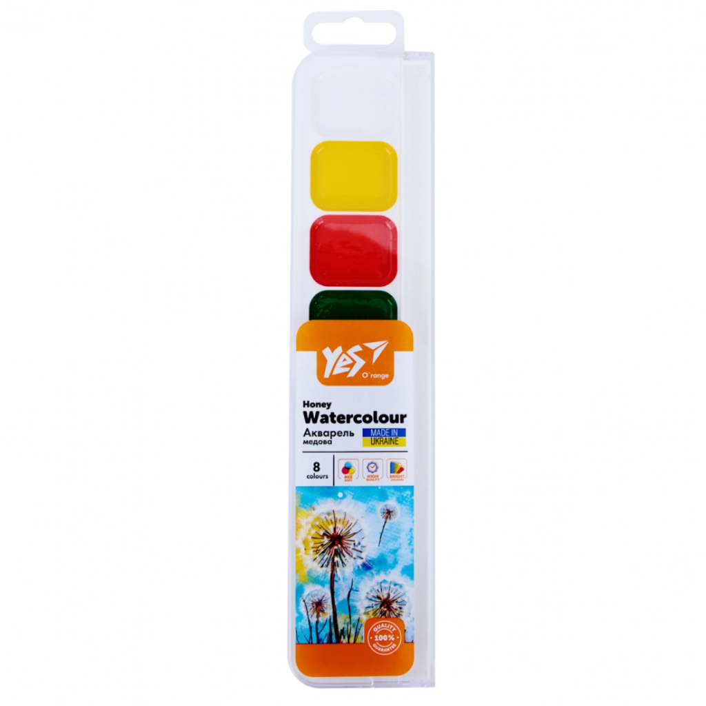 Акварельні фарби Yes Orange Line 8 кольорів б/п (110298) - изображение 1