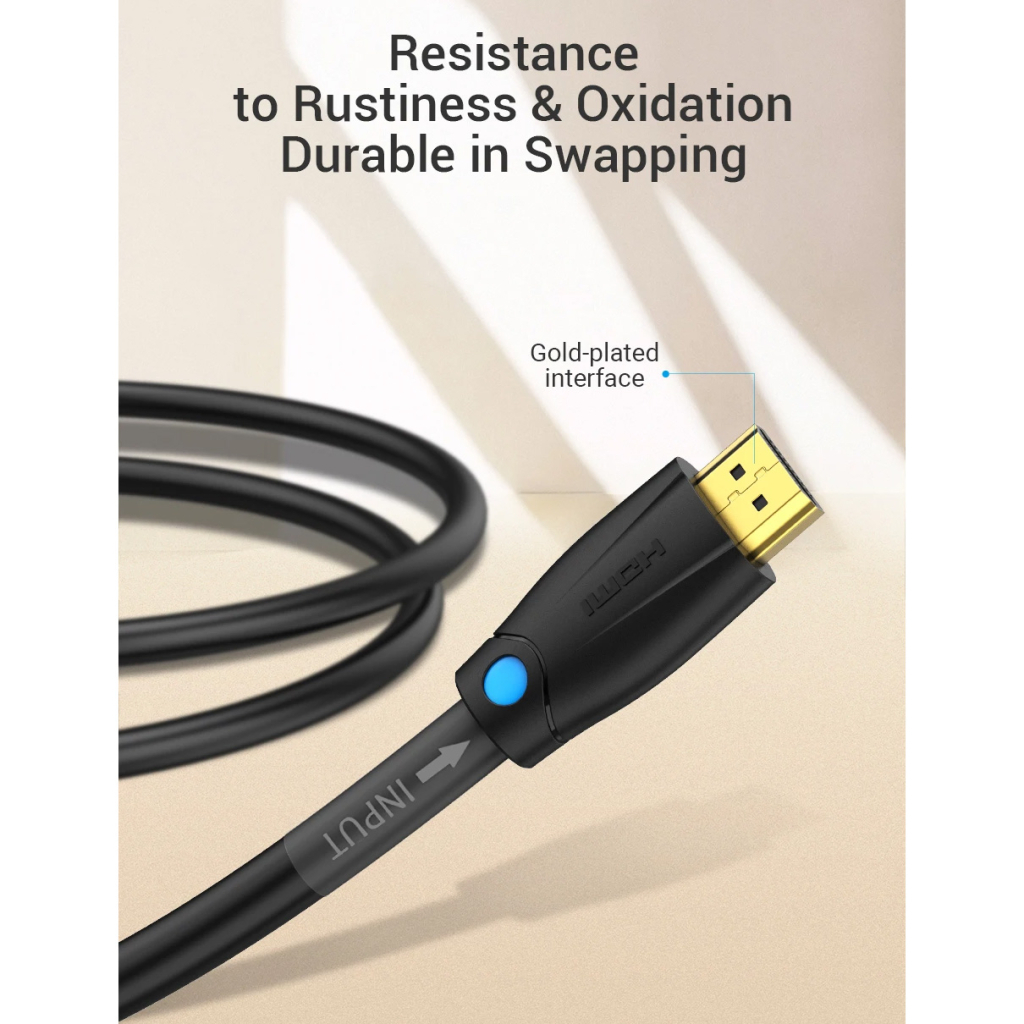 Кабель мультимедійний HDMI M to HDMI M 1.0m engineering black Vention (AAMBF) - изображение 4