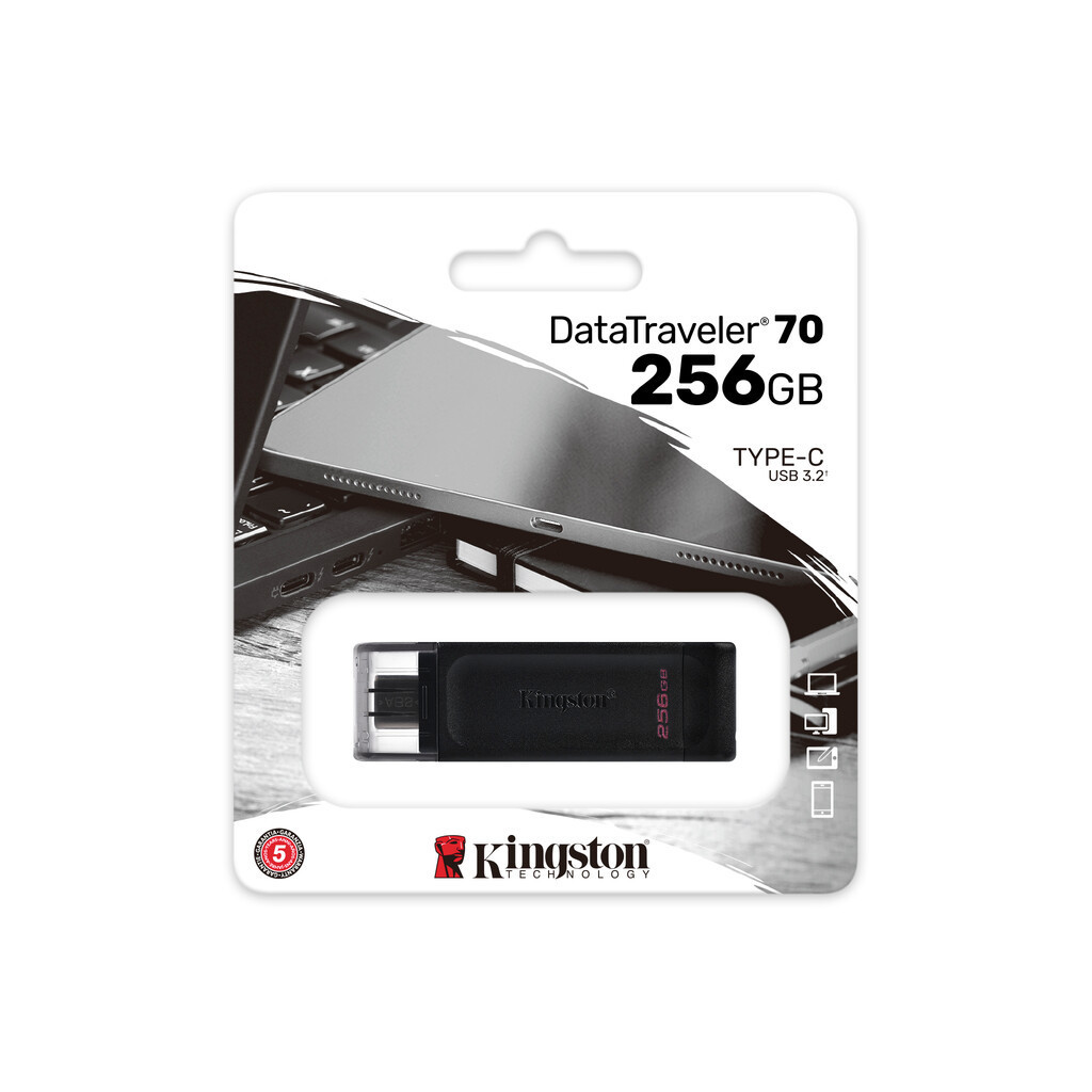 USB флеш накопичувач Kingston 256GB DataTraveller 70 USB 3.2 / Type-C (DT70/256GB) - зображення 8