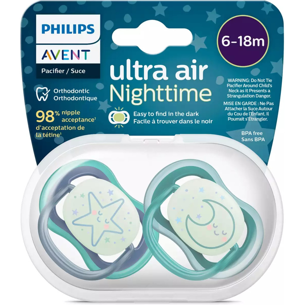 Пустушка Philips AVENT Ultra Air Нічна 6-18 міс 2 шт (SCF376/13) - зображення 3