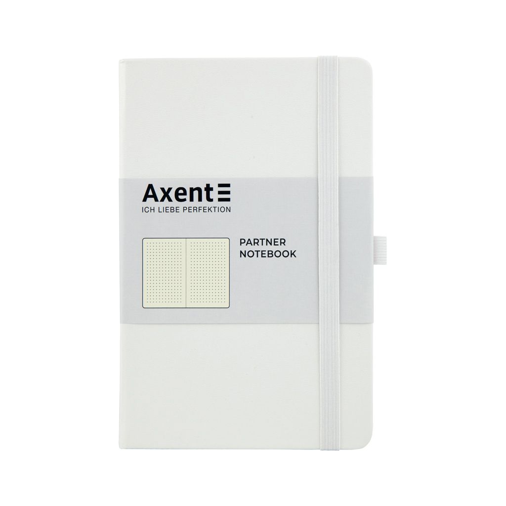 Книга записна Axent Partner 125х195 мм в точку 96 аркушів Біла (8306-21-A) - зображення 1
