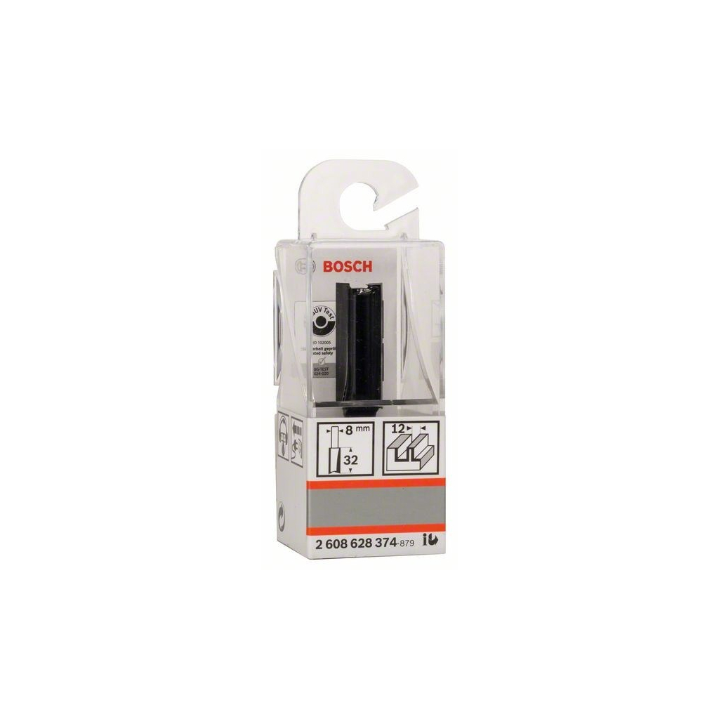 Фреза Bosch Professional пазова з двома лезами, Std, S8, D12, L32 (2.608.628.374) - зображення 6