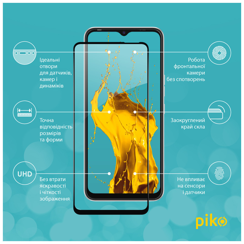 Скло захисне Piko Full Glue Tecno Spark 8C (1283126542497) - зображення 3