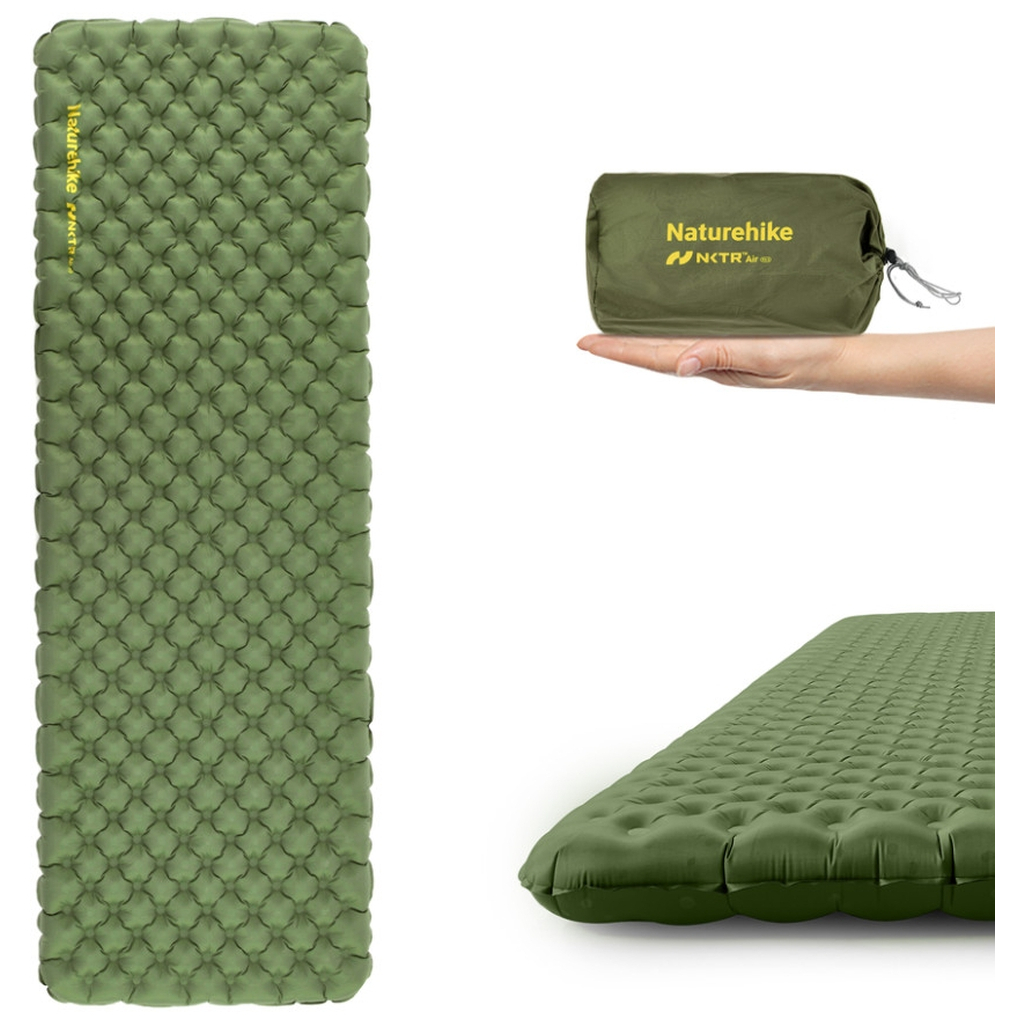 Туристичний килимок Naturehike CNK2450WS014 186х58х8 см зелений (6976023926808) - зображення 3