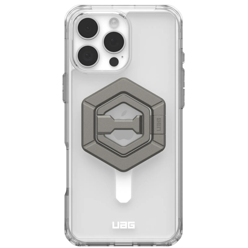Чохол до мобільного телефона UAG Apple iPhone 16 Pro Max Plyo MagSafe Ice White/Titanium Stand (1144811BV01) - зображення 1