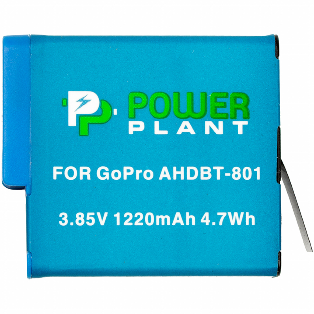 Акумулятор до фото/відео PowerPlant GoPro AHDBT-801 1220mAh (декодирован) (CB970377) - зображення 1