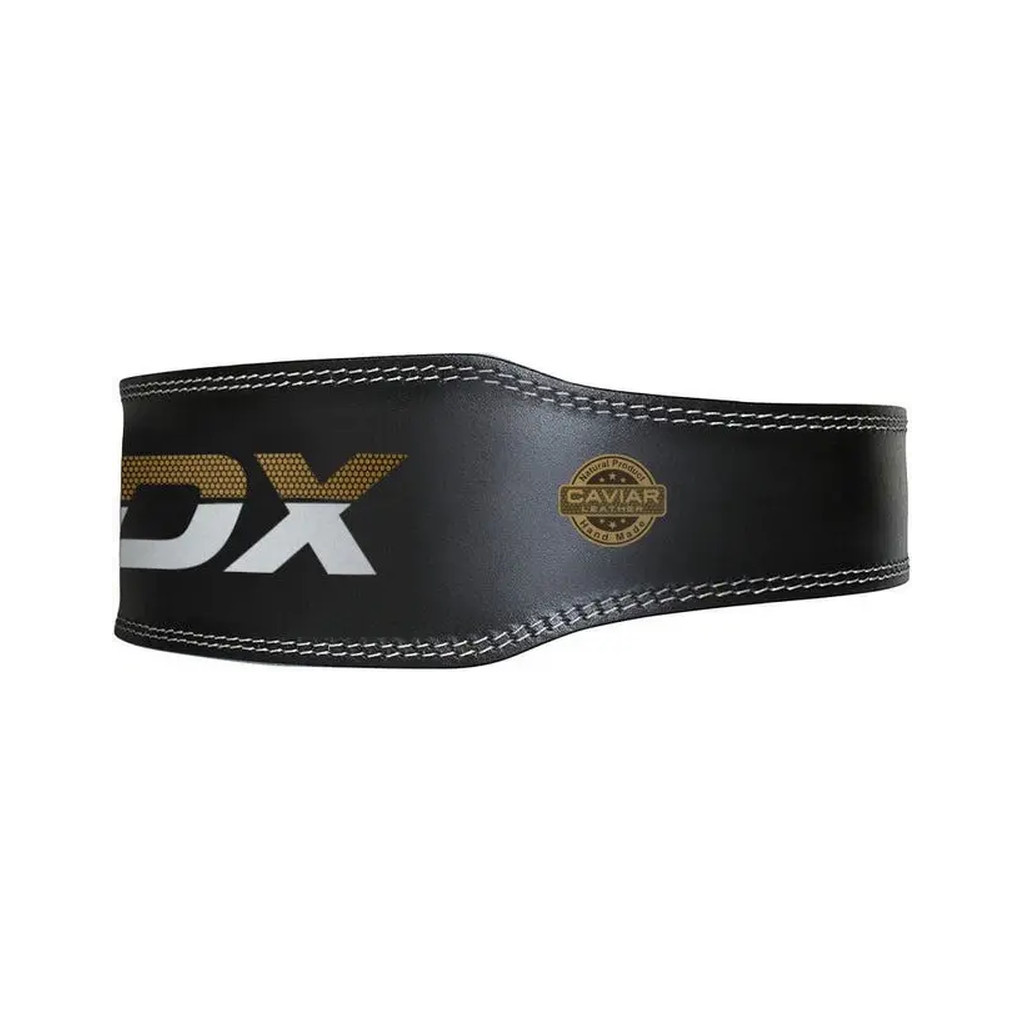 Атлетичний пояс RDX 6 шкіряний Black Gold XL (WBS-6RB-XL) - изображение 2