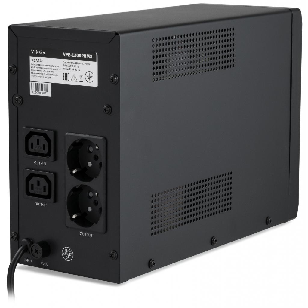 Пристрій безперебійного живлення Vinga LED 1200VA ( VPE-1200PRM2 ) (VPE-1200PRM2) - зображення 4